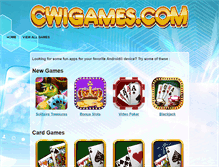 Tablet Screenshot of cwigames.com